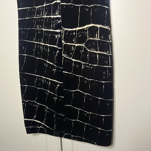 Max Mara 100%Virgin Wool Crocodile Print Shift Dress - Picture 10 of 12